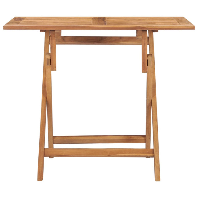 foldbart havebord 90x60x75 cm massivt teaktræ