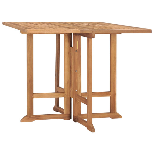 foldbart havebord 90x90x75 cm massivt teaktræ