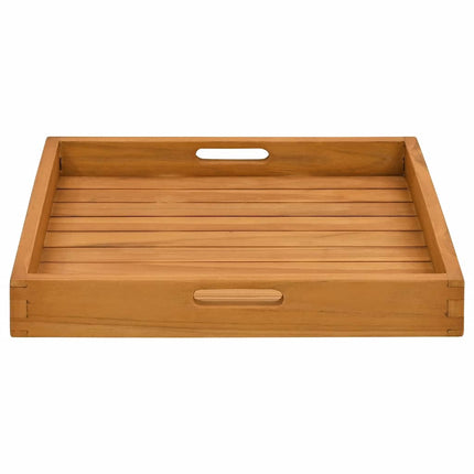 serveringsbakke 50x50 cm massivt teaktræ