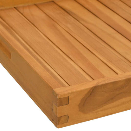 serveringsbakke 50x50 cm massivt teaktræ