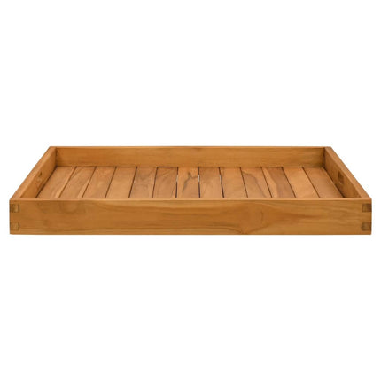 serveringsbakke 70x70 cm massivt teaktræ