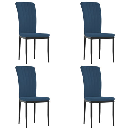 spisebordsstole 4 stk. velour blå