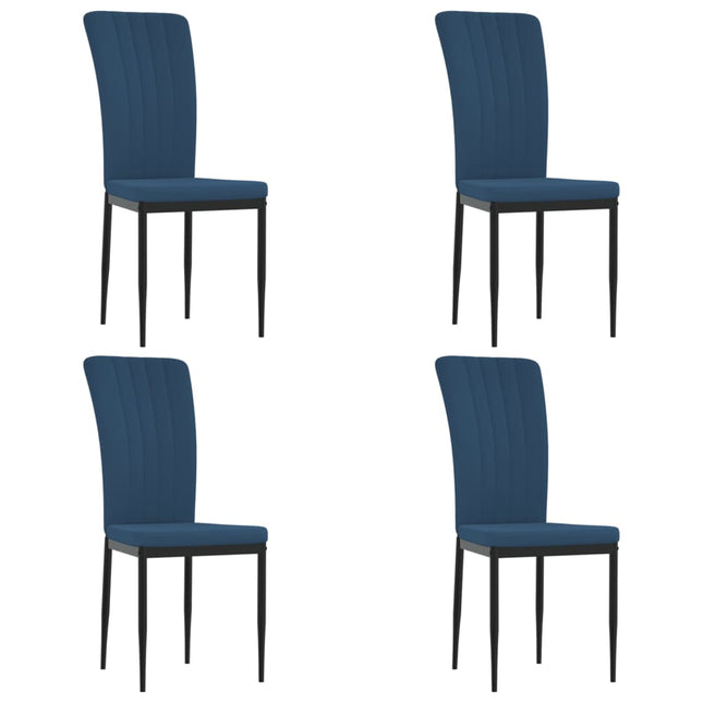 spisebordsstole 4 stk. velour blå