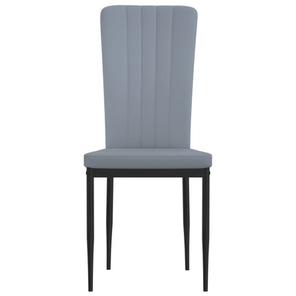 spisebordsstole 4 stk. velour lysegrå