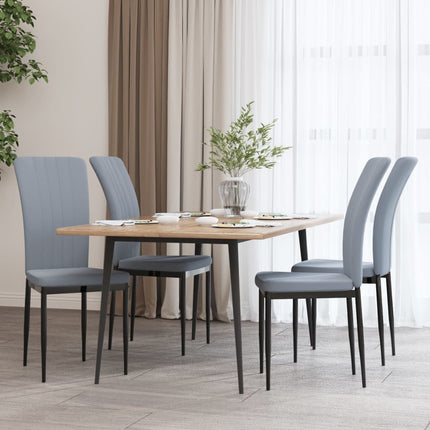spisebordsstole 4 stk. velour lysegrå