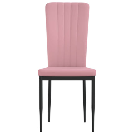 spisebordsstole 4 stk. velour lyserød