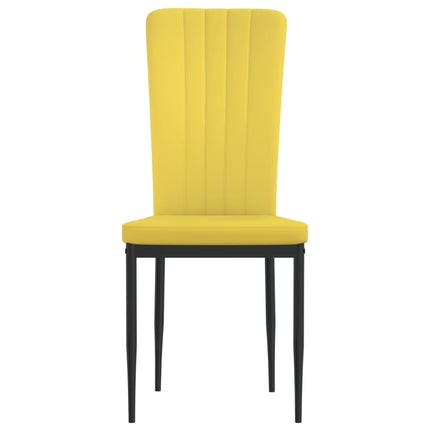 spisebordsstole 4 stk. velour sennepsgul