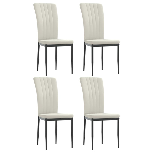 spisebordsstole 4 stk. velour cremefarvet
