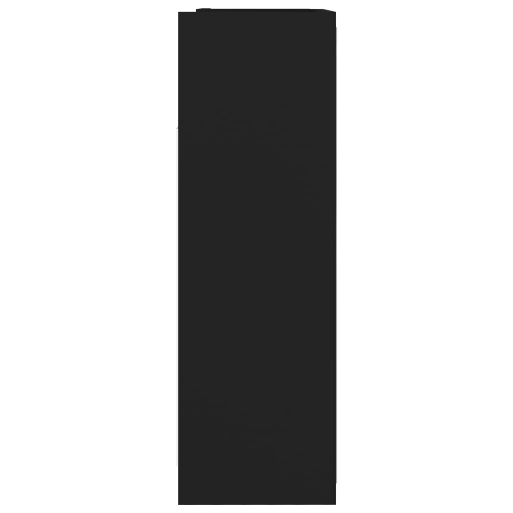 badeværelsesskab med spejl 62,5x20,5x64 cm konstrueret træ sort