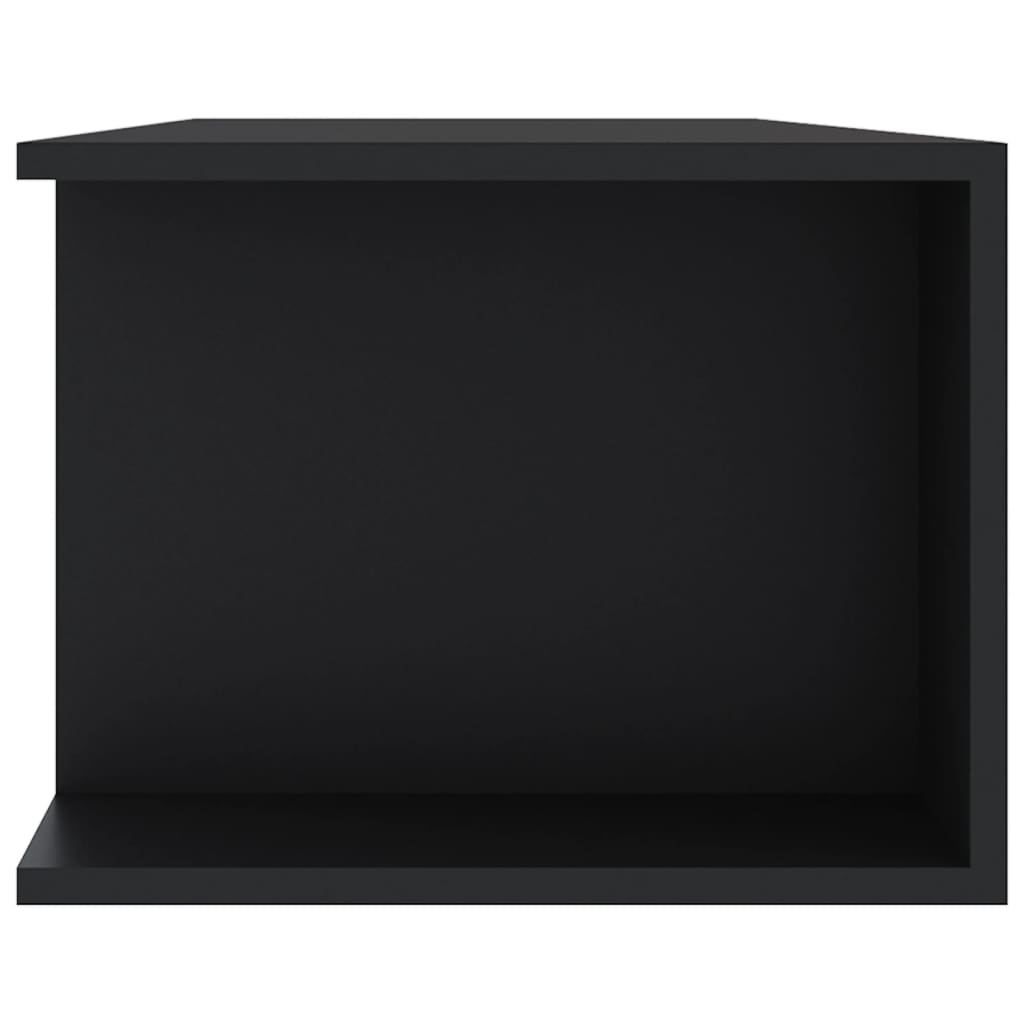 tv-skab med LED-lys 135x39x30 cm sort