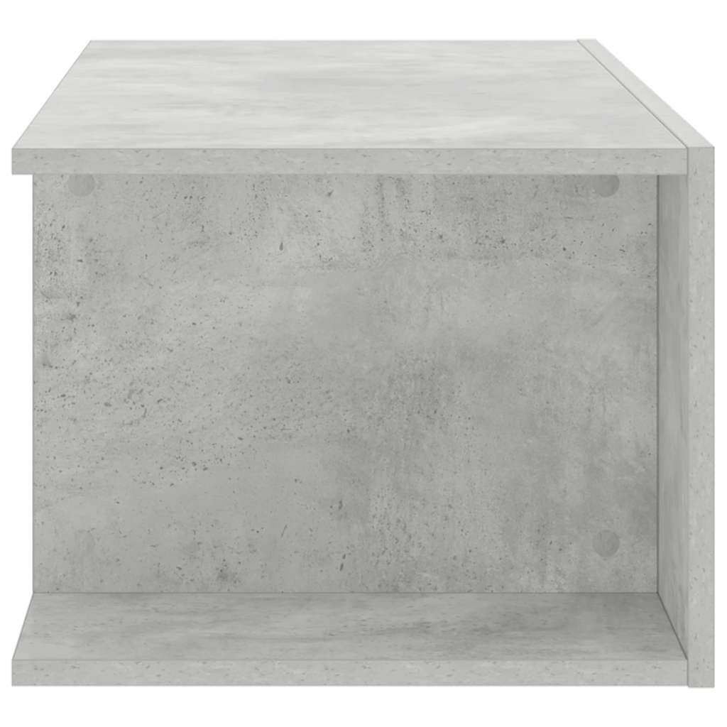 tv-bord med LED-lys 90x39x30 cm betongrå