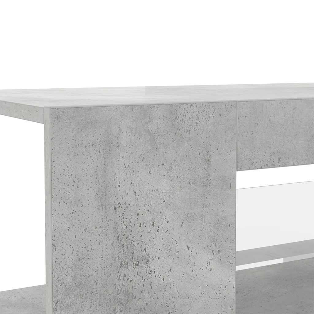 tv-bord med LED-lys 90x39x30 cm betongrå