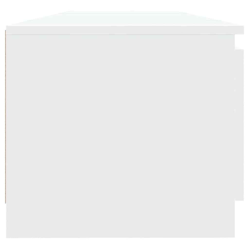 tv-skab med LED-lys 140x40x36 cm hvid