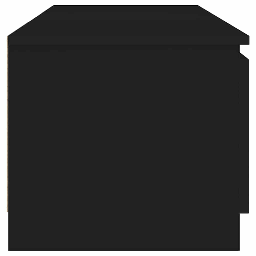 tv-bord med LED-lys 140x40x36 cm sort