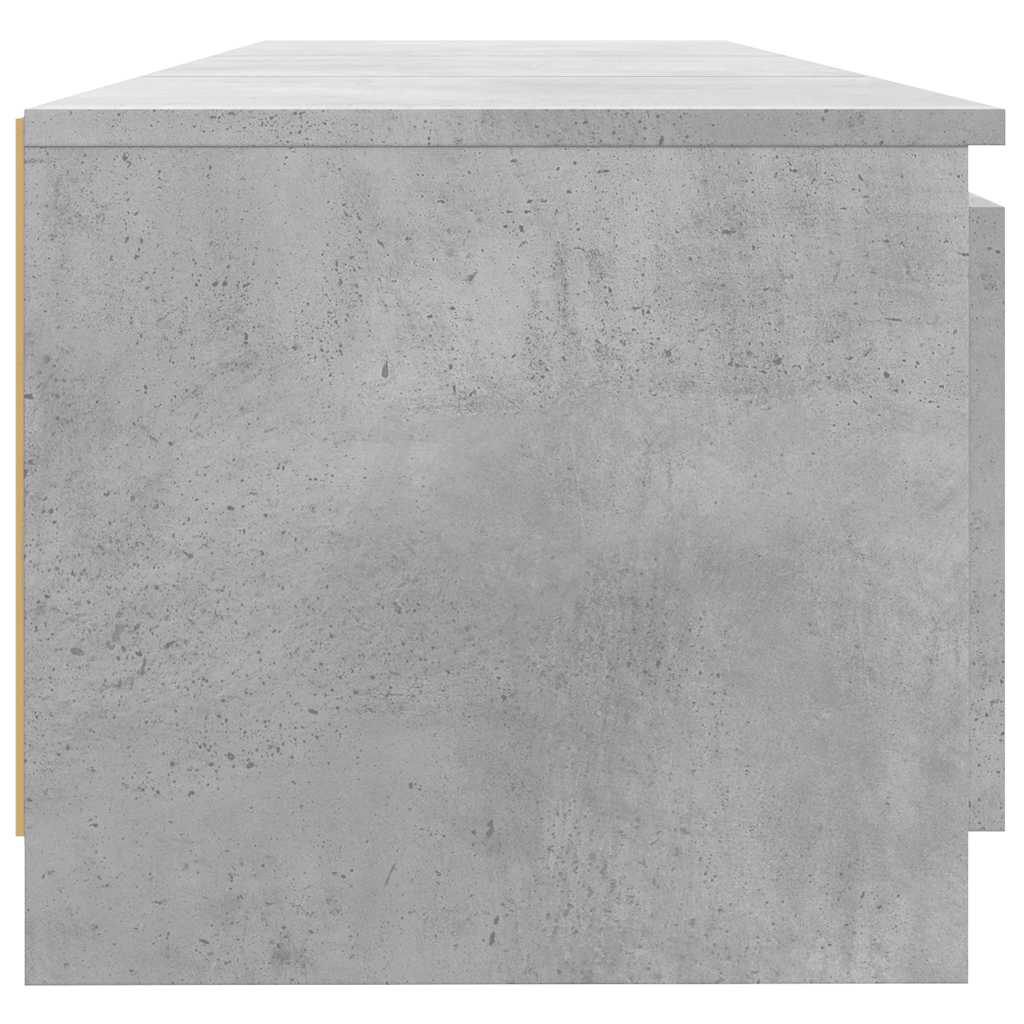 tv-bord med LED-lys 140x40x36 cm betongrå