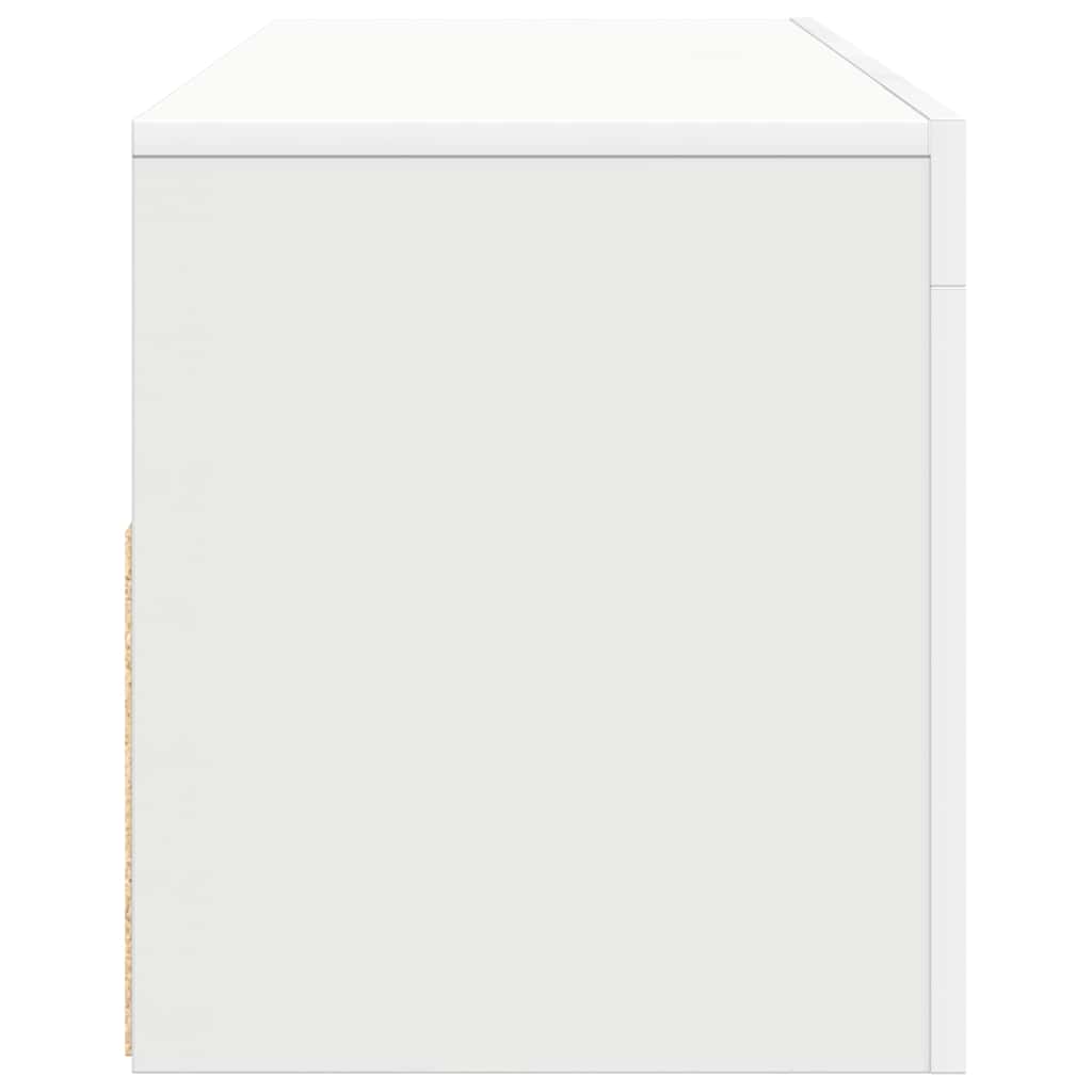 tv-skab med LED-lys 120x35x40 cm hvid