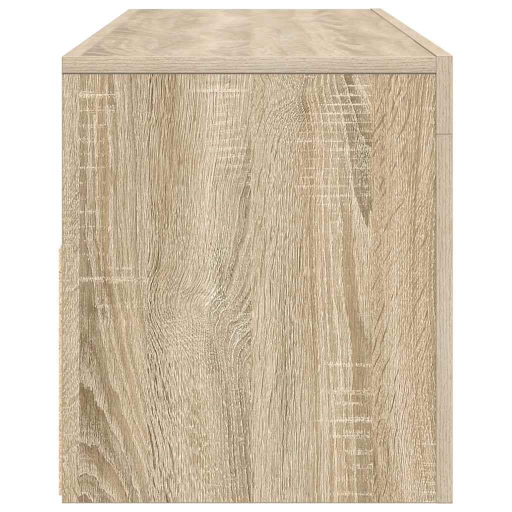 tv-bord med LED-lys 120x35x40 cm sonoma-eg