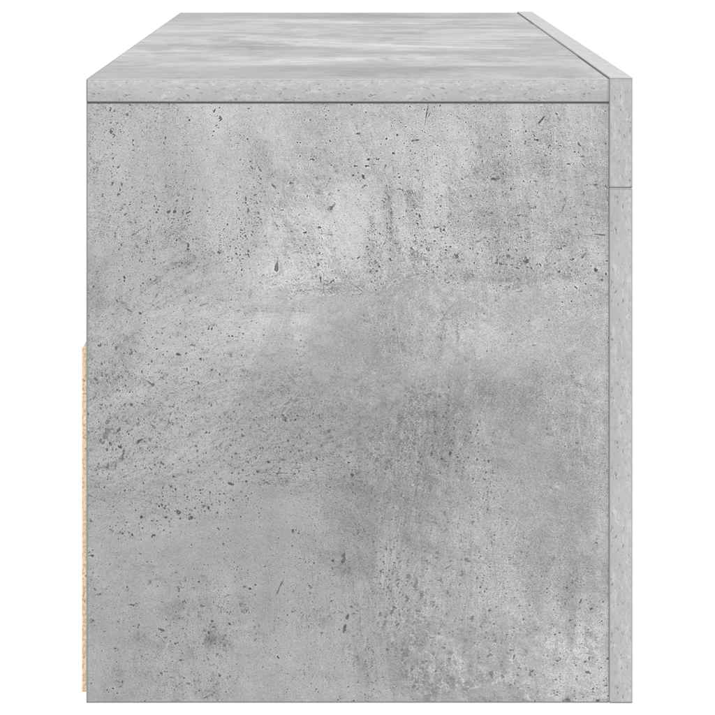 tv-bord med LED-lys 120x35x40 cm betongrå