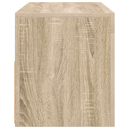 tv-bord med LED-lys 90x35x40 cm sonoma-eg