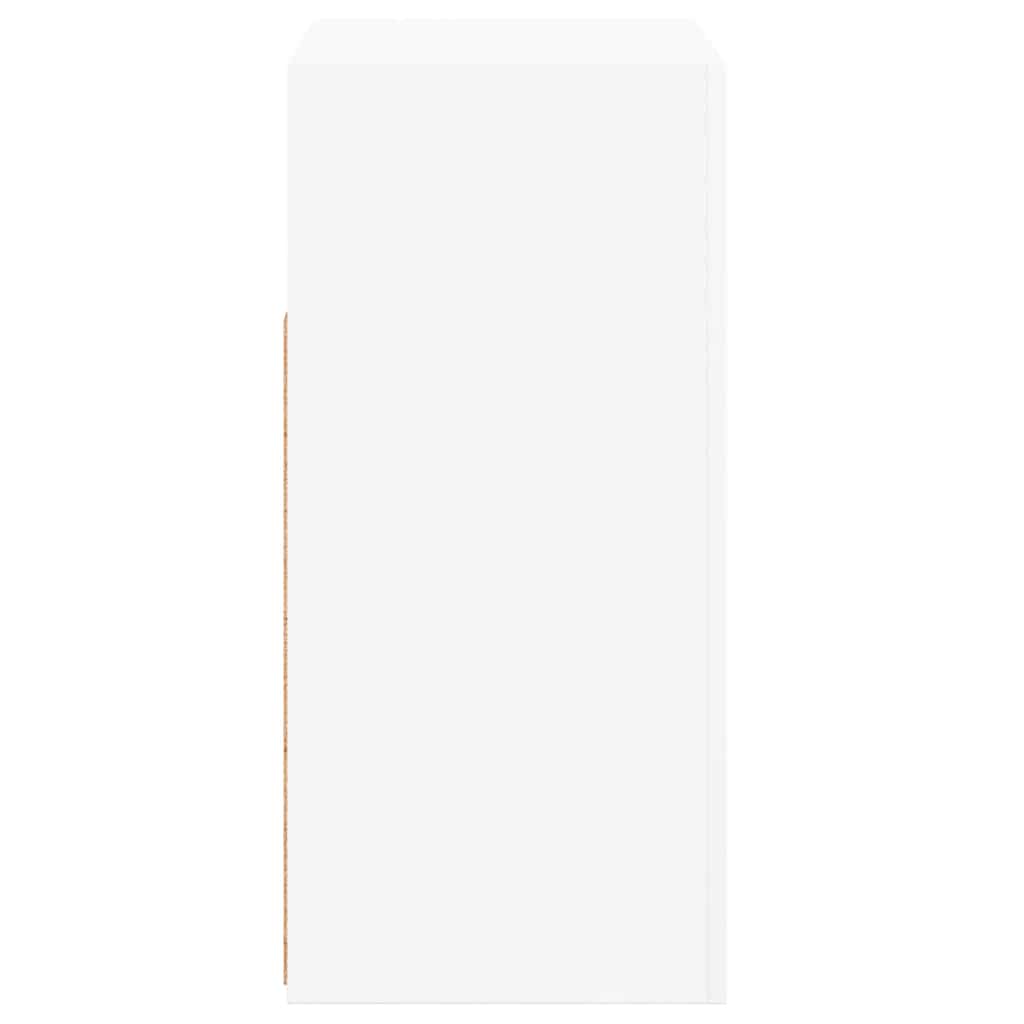 skænk med LED-lys 80x35x75 cm hvid