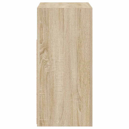 skænk med LED-lys 80x35x75 cm sonoma-eg