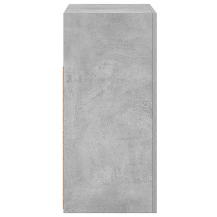 skænk med LED-lys 80x35x75 cm betongrå