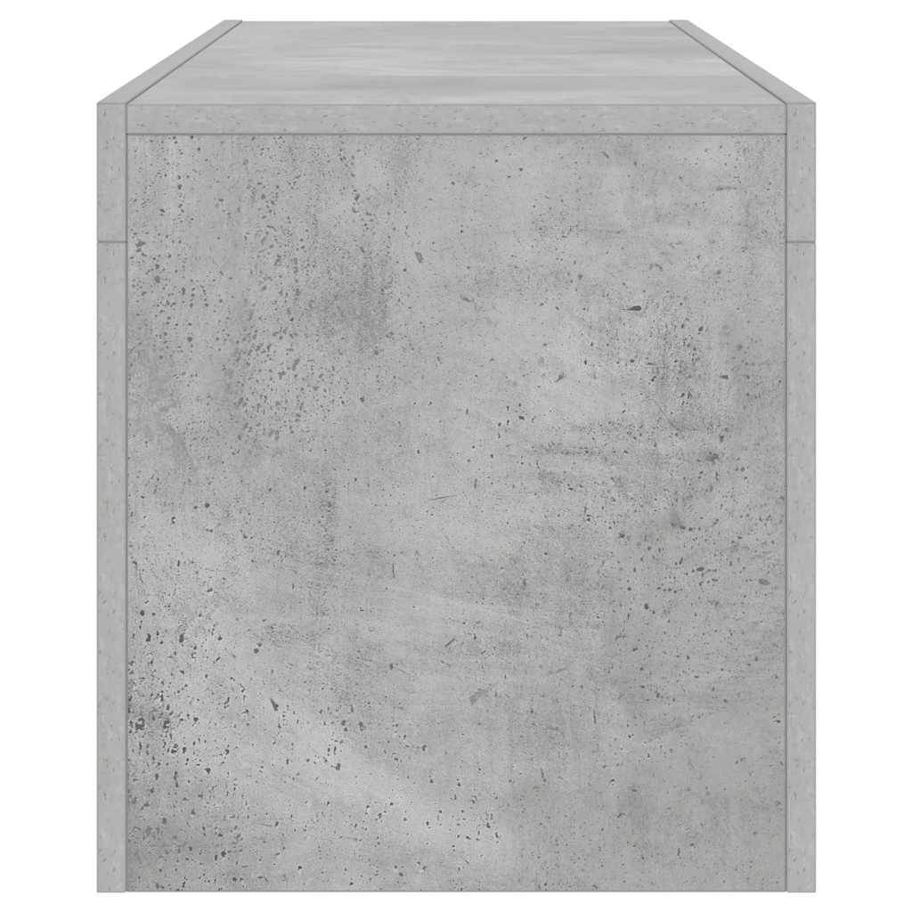 tv-bord med LED-lys 120x35x40 cm betongrå