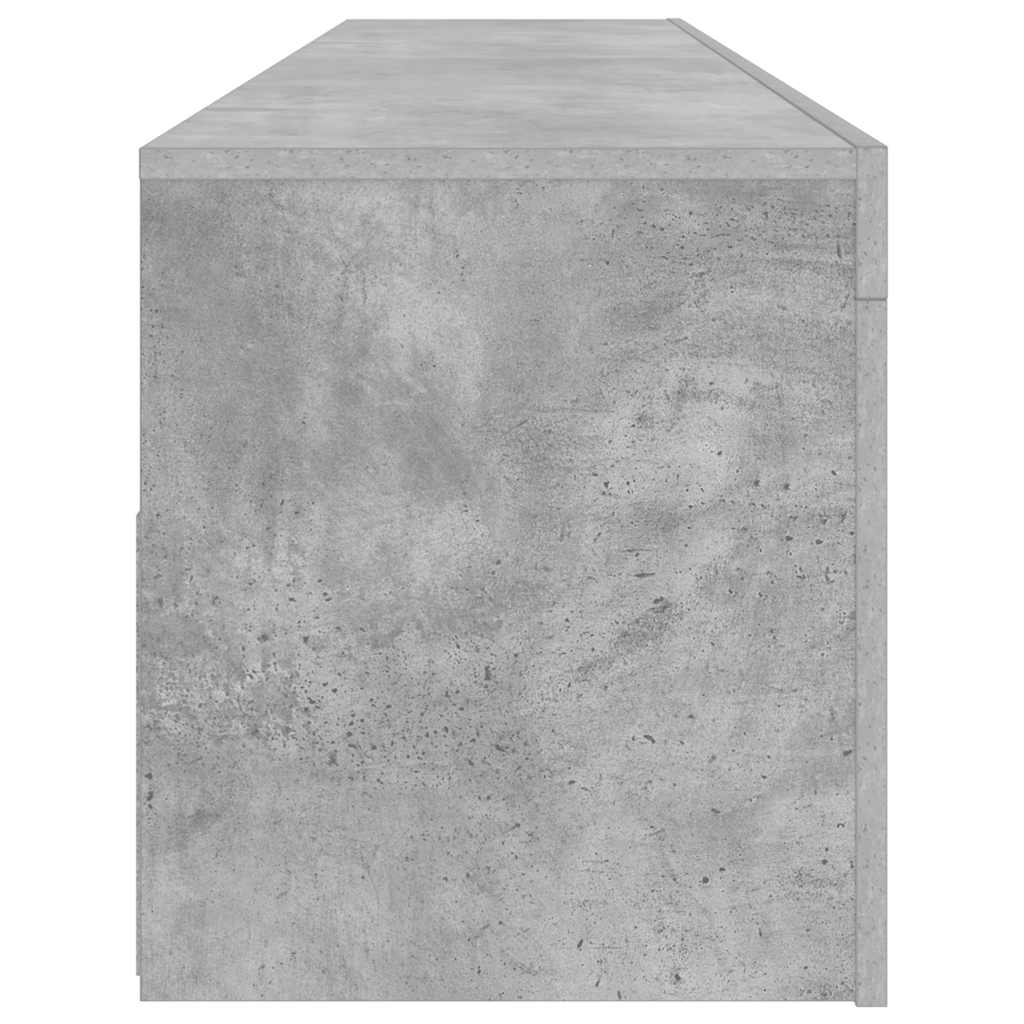 tv-bord med LED-lys 120x35x40 cm betongrå