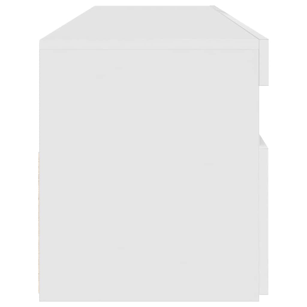 tv-skab med LED-lys 90x35x40 cm hvid