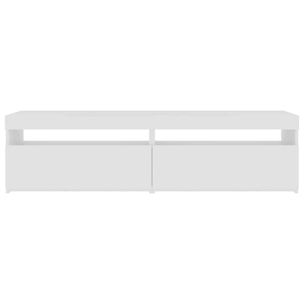 tv-borde 2 stk. med LED-lys 75x35x40 cm hvid