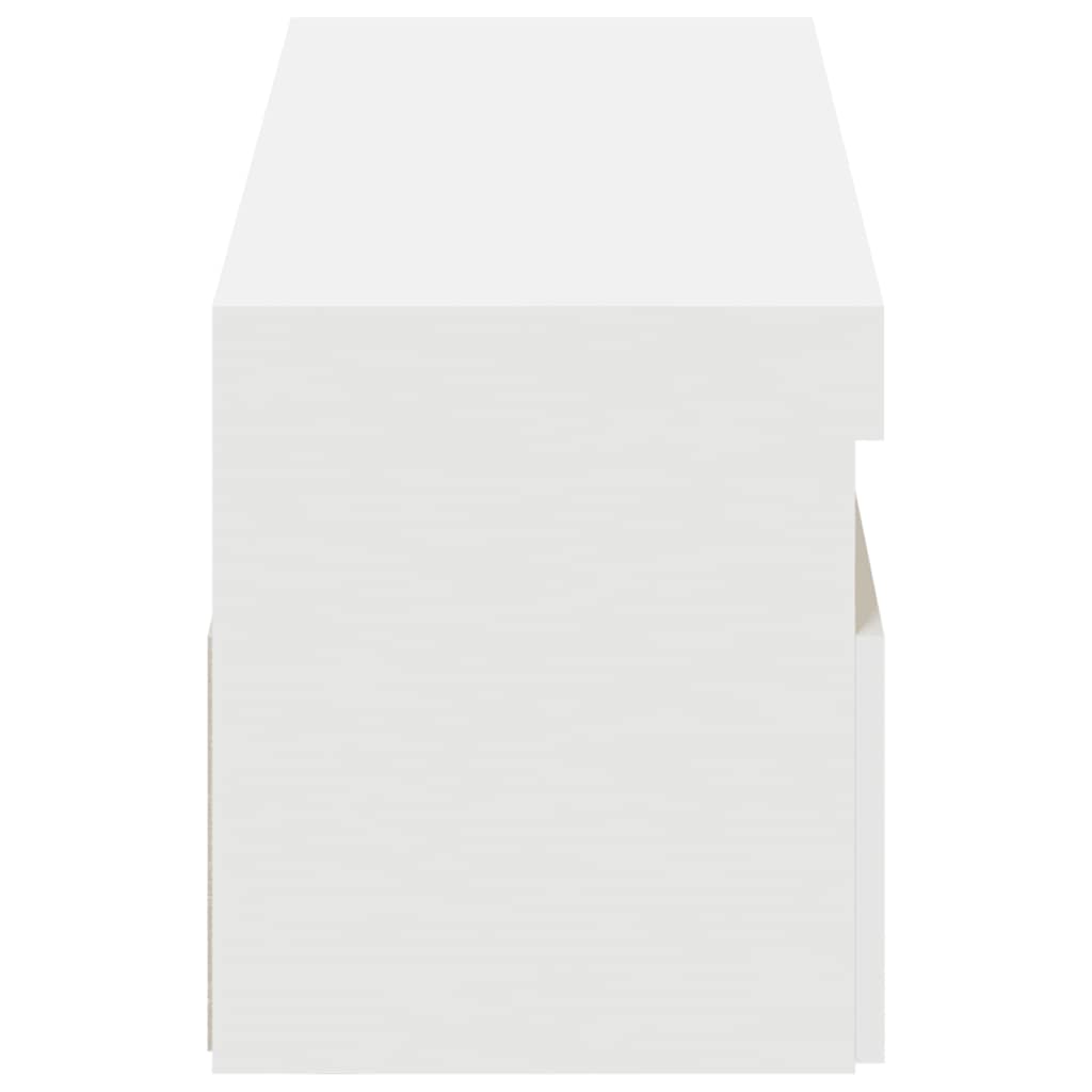 tv-borde med LED-lys 2 stk. 60x35x40 cm hvid