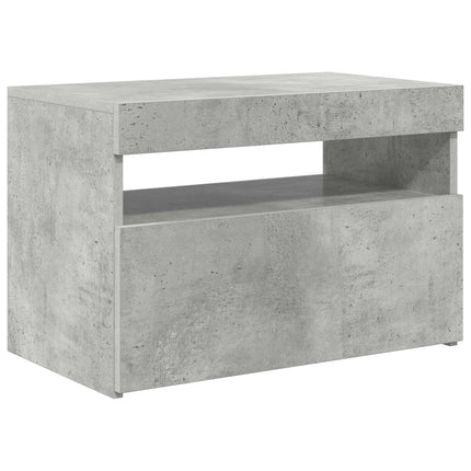 tv-borde med LED-lys 2 stk. 60x35x40 cm betongrå