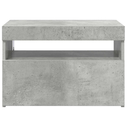 tv-borde med LED-lys 2 stk. 60x35x40 cm betongrå