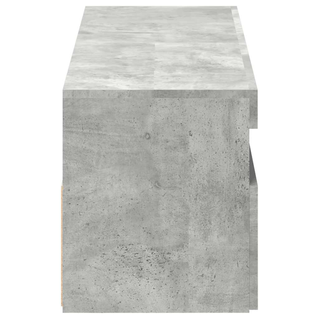 tv-borde med LED-lys 2 stk. 60x35x40 cm betongrå