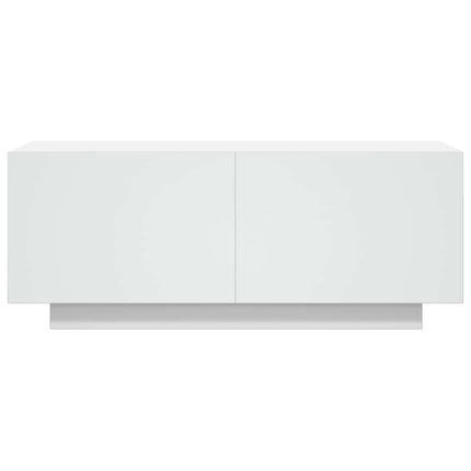 tv-bord 100x35x40 cm konstrueret træ hvid