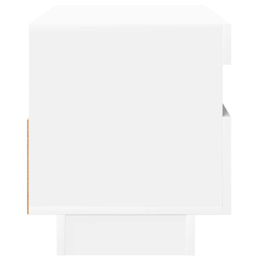 tv-skab med LED-lys 80x35x40 cm hvid