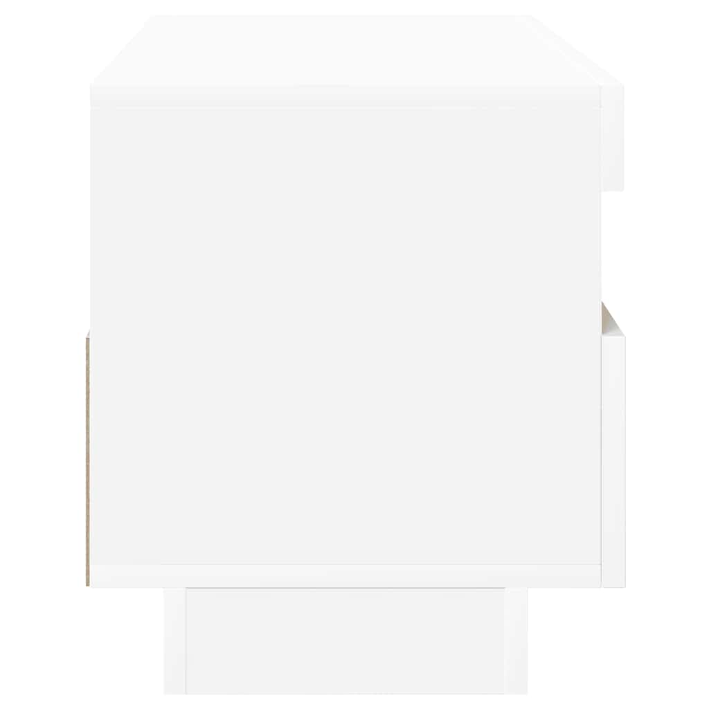 tv-skab med LED-lys 100x35x40 cm hvid