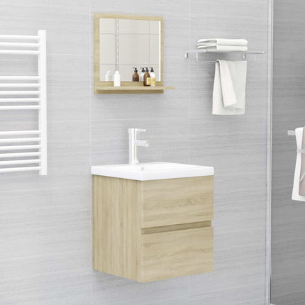 badeværelsesspejl 40x10,5x37 cm konstrueret træ sonoma-eg