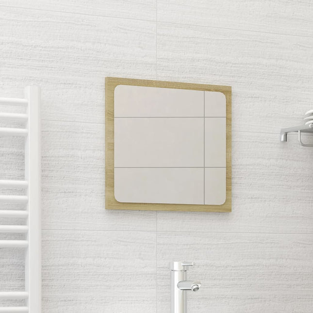 badeværelsesspejl 40x1,5x37 cm spånplade sonoma-eg