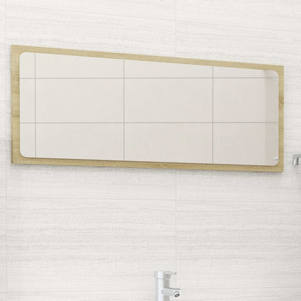 badeværelsesspejl 90x1,5x37 cm spånplade sonoma-eg