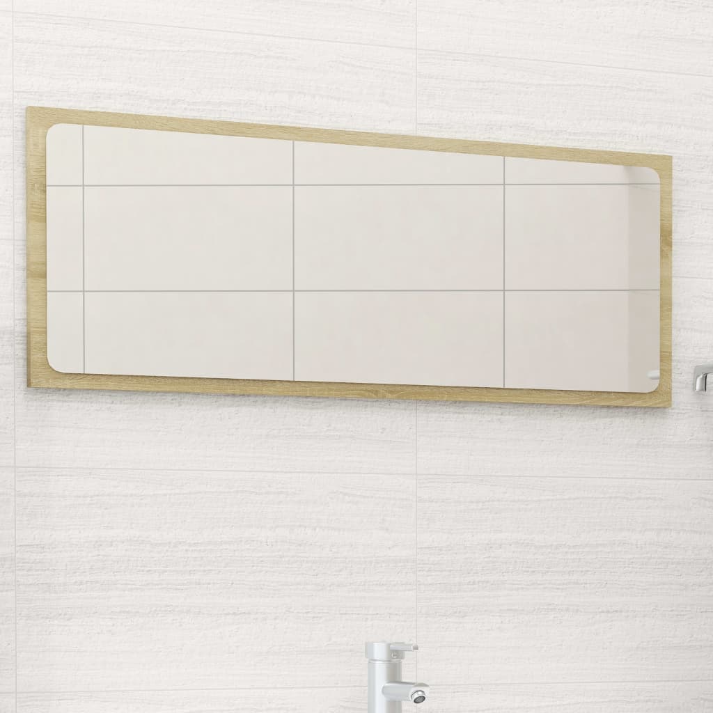 Badeværelsesspejl 90 × 1,5 × 37 cm - spånplade i sonoma-eg