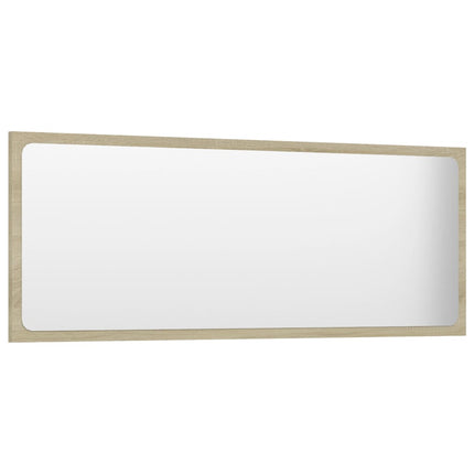 badeværelsesspejl 100x1,5x37 cm spånplade sonoma-eg