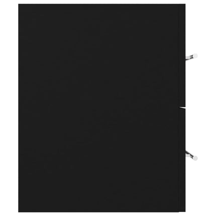 skab til håndvask 100x38,5x48 cm konstrueret træ sort