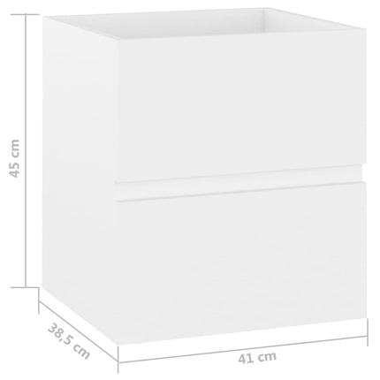 skab til håndvask 41x38,5x45 cm konstrueret træ hvid