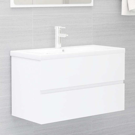 skab til håndvask 80x38,5x45 cm konstrueret træ hvid