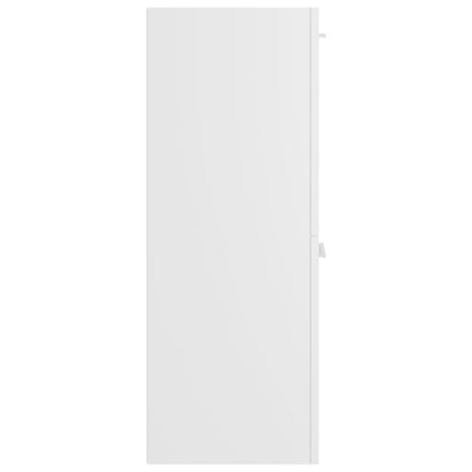 badeværelsesskab 30x30x80 cm konstrueret træ hvid