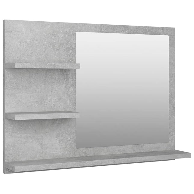 badeværelsesspejl 60x10,5x45 cm konstrueret træ betongrå