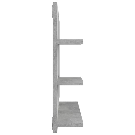 badeværelsesspejl 60x10,5x45 cm konstrueret træ betongrå