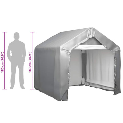 opbevaringstelt 180x180 cm galvaniseret stål grå