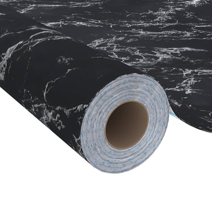 selvklæbende folie til møbler 500x90 cm PVC sort sten